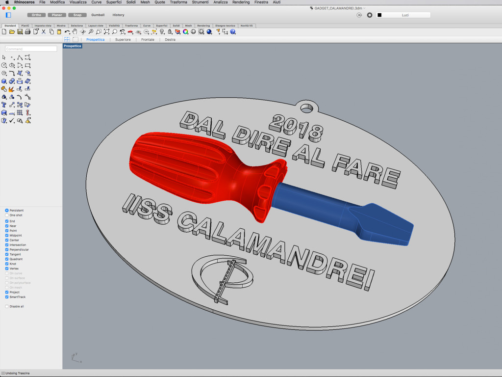 Progetto: "Dal dire al fare - Modellazione e Stampa 3D" Alternanza Scuola Lavoro - IISS "Piero Calamandrei" Bari